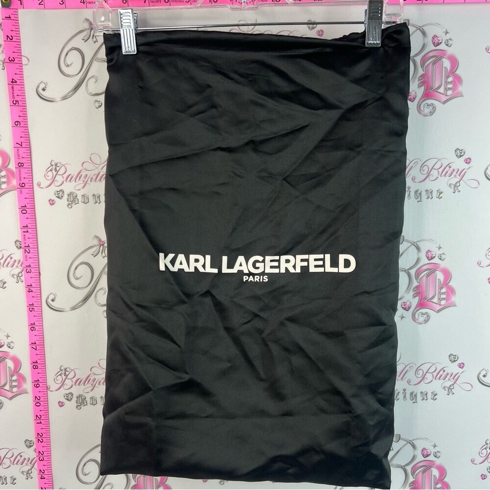 Karl Lagerfeld dust bag pouch purse Black and White  Drawstring Dust Pouch